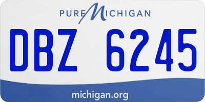 MI license plate DBZ6245