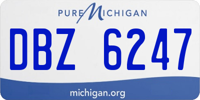 MI license plate DBZ6247