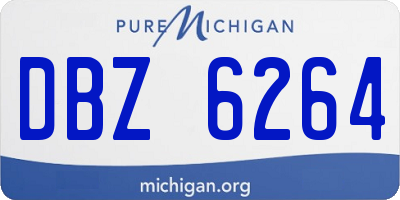 MI license plate DBZ6264