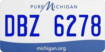 MI license plate DBZ6278