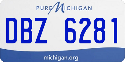 MI license plate DBZ6281
