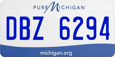 MI license plate DBZ6294
