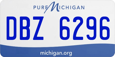 MI license plate DBZ6296