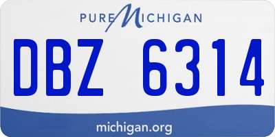 MI license plate DBZ6314