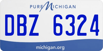 MI license plate DBZ6324