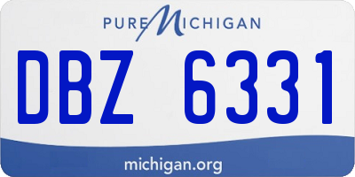 MI license plate DBZ6331