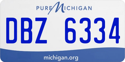 MI license plate DBZ6334