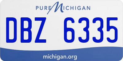 MI license plate DBZ6335