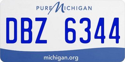 MI license plate DBZ6344