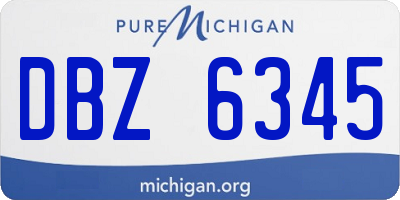 MI license plate DBZ6345