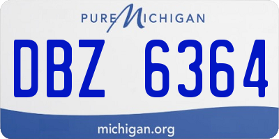 MI license plate DBZ6364