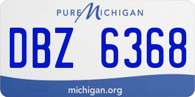 MI license plate DBZ6368