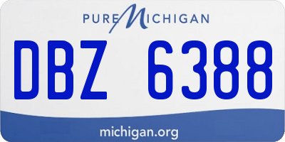 MI license plate DBZ6388