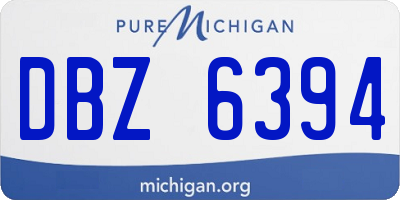 MI license plate DBZ6394