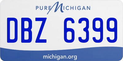 MI license plate DBZ6399