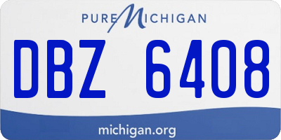 MI license plate DBZ6408