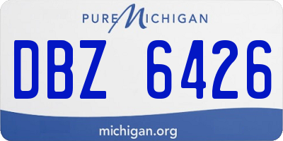 MI license plate DBZ6426