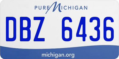 MI license plate DBZ6436