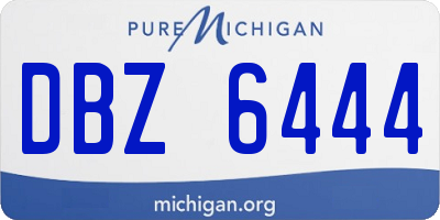 MI license plate DBZ6444