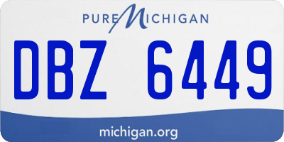 MI license plate DBZ6449