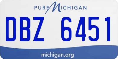 MI license plate DBZ6451