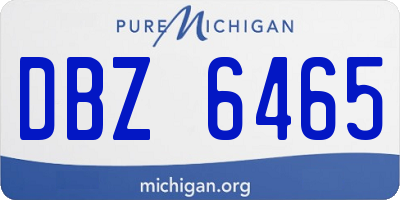 MI license plate DBZ6465