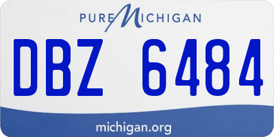 MI license plate DBZ6484