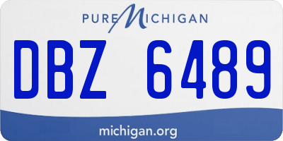 MI license plate DBZ6489