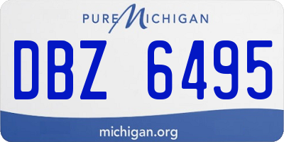 MI license plate DBZ6495