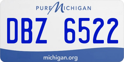 MI license plate DBZ6522