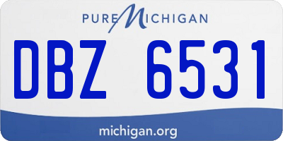 MI license plate DBZ6531