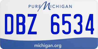 MI license plate DBZ6534