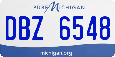 MI license plate DBZ6548