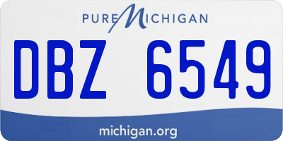 MI license plate DBZ6549