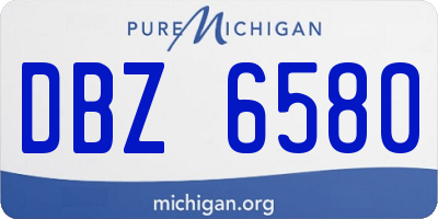 MI license plate DBZ6580