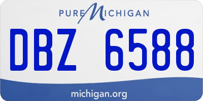 MI license plate DBZ6588