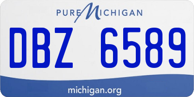 MI license plate DBZ6589