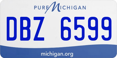MI license plate DBZ6599
