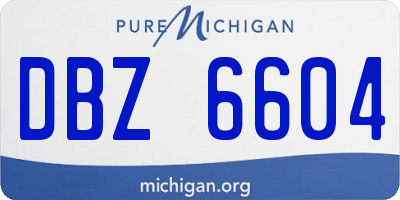 MI license plate DBZ6604