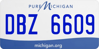 MI license plate DBZ6609