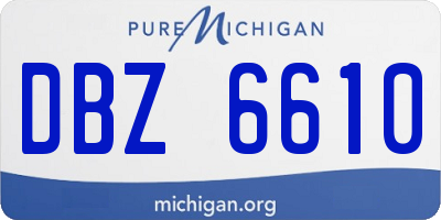 MI license plate DBZ6610