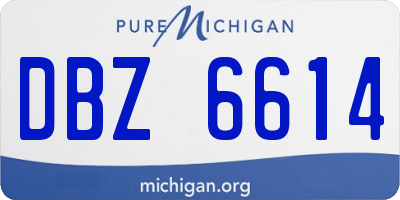 MI license plate DBZ6614