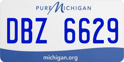 MI license plate DBZ6629
