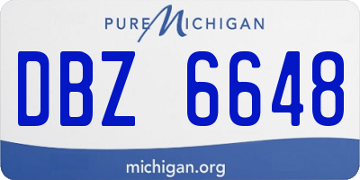 MI license plate DBZ6648