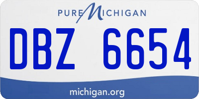 MI license plate DBZ6654