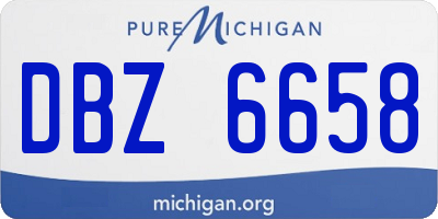 MI license plate DBZ6658