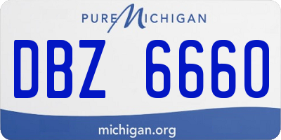 MI license plate DBZ6660