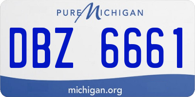 MI license plate DBZ6661