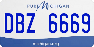 MI license plate DBZ6669