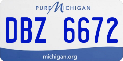 MI license plate DBZ6672
